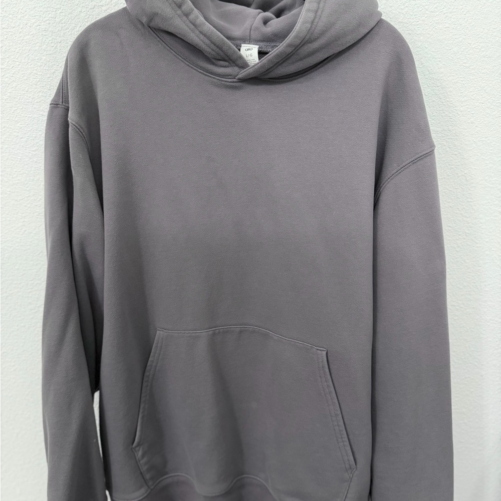 ALO Yoga | Renown Heavyweight Hoodie | Fog | Unisex (L)